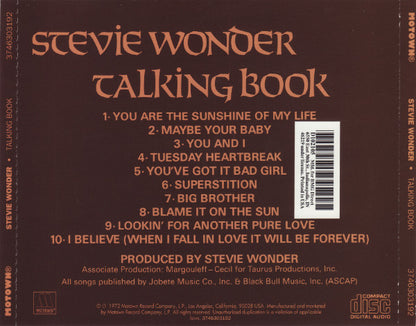 Stevie Wonder : Talking Book (CD, Album, Club, RE)