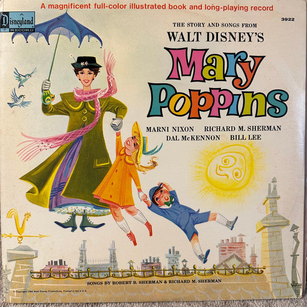 Robert B. Sherman & Richard M. Sherman / Marni Nixon, Richard M. Sherman, Dal McKennon, Bill Lee (4) : The Story And Songs From Walt Disney's Mary Poppins (LP, RE, Kee)