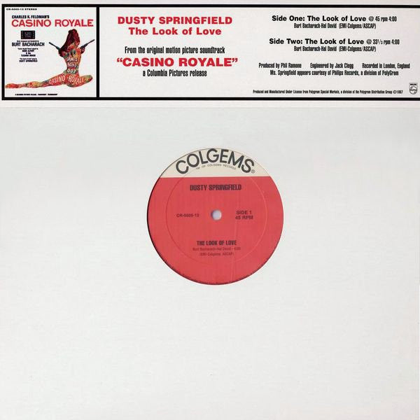 Dusty Springfield : The Look Of Love (12", Cla)