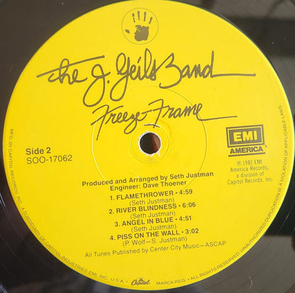 The J. Geils Band : Freeze-Frame (LP, Album, Los)