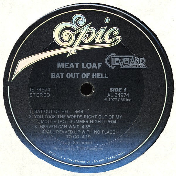 Meat Loaf : Bat Out Of Hell (LP, Album, RE, Pit)