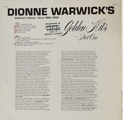 Dionne Warwick : Dionne Warwick's Golden Hits - Part One (LP, Comp, RP, Gat)