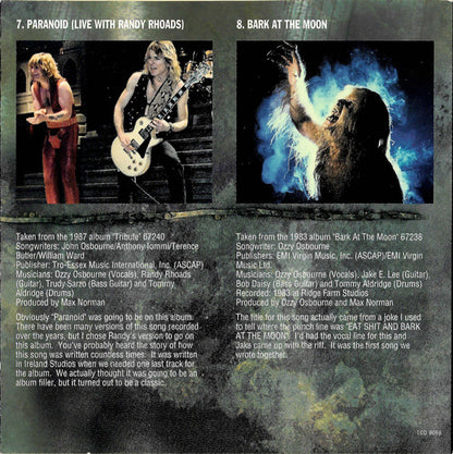 Ozzy Osbourne : The Ozzman Cometh (CD, Comp, Club, RP, CRC)