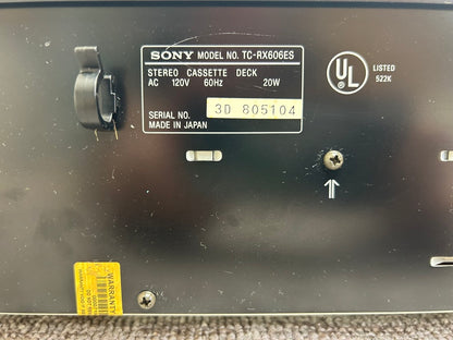 Sony TC-RX606ES Single Cassette Deck * ES Line * Fully Serviced * New Belts * Box