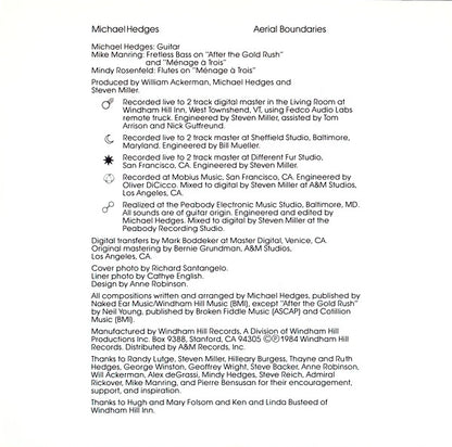 Michael Hedges : Aerial Boundaries (CD, Album, Club, RP)