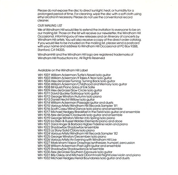 Michael Hedges : Aerial Boundaries (CD, Album, Club, RP)