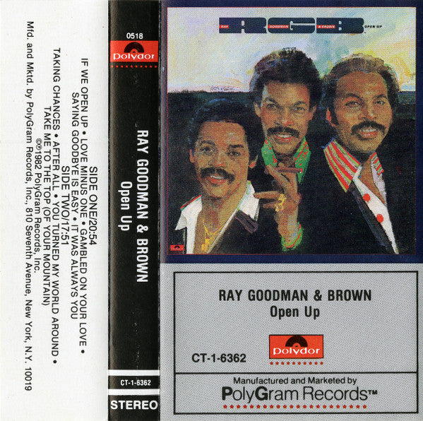 Ray, Goodman & Brown : Open Up (Cass, Album)