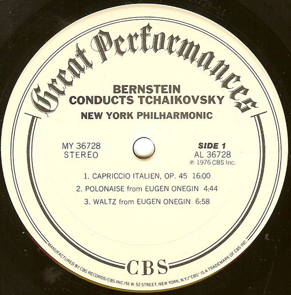 Tchaikovsky*, Rimsky-Korsakov*, Bernstein*, New York Philharmonic : Capriccio Italien  / Capriccio Espagnol (LP, Comp)