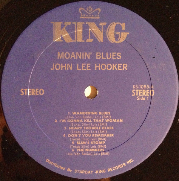 John Lee Hooker : Moanin' And Stompin' Blues (LP, Comp, RE)