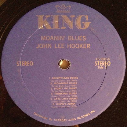 John Lee Hooker : Moanin' And Stompin' Blues (LP, Comp, RE)
