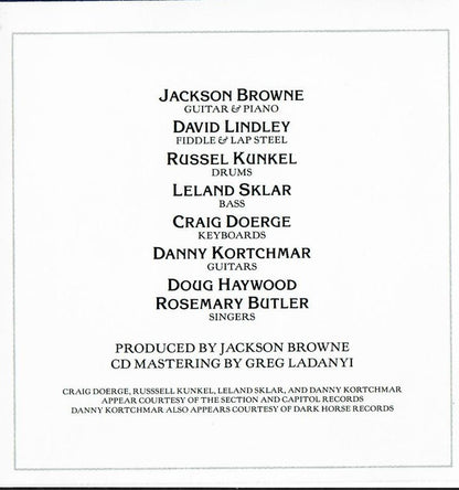 Jackson Browne : Running On Empty (CD, Album, Club, RE, SRC)