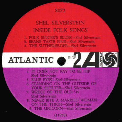 Shel Silverstein : Inside Folk Songs (LP, Album, Mono)