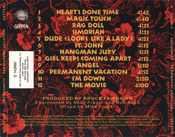 Aerosmith : Permanent Vacation (CD, Album, Club, SRC)