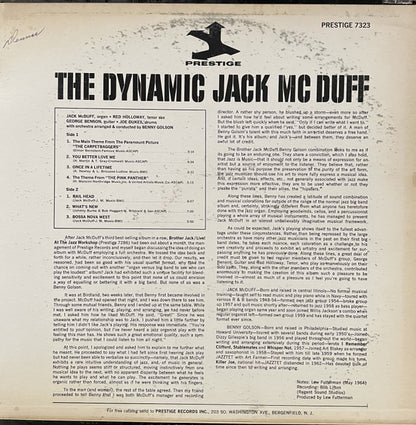 The Brother Jack McDuff Quartet With The Big Band Of Benny Golson : The Dynamic Jack Mc Duff (LP, Album, Mono, Gat)