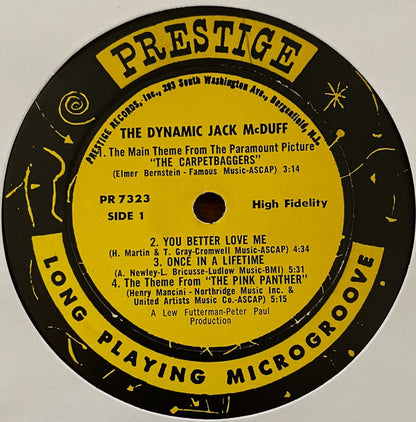 The Brother Jack McDuff Quartet With The Big Band Of Benny Golson : The Dynamic Jack Mc Duff (LP, Album, Mono, Gat)