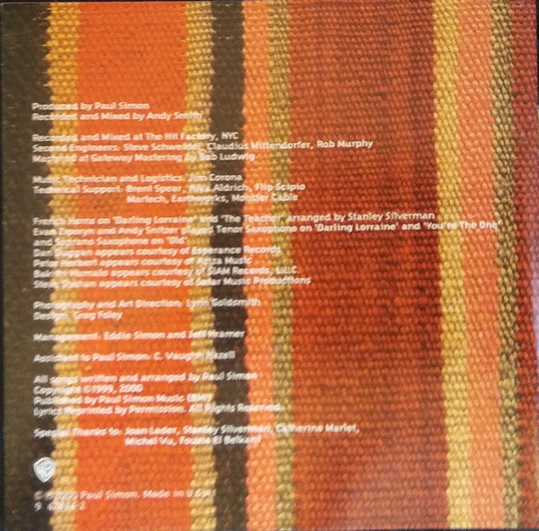 Paul Simon : You're The One (HDCD, Album, wea)