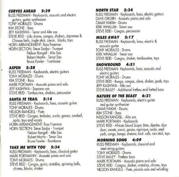 Rippingtons* Featuring Russ Freeman (2) : Curves Ahead (CD)