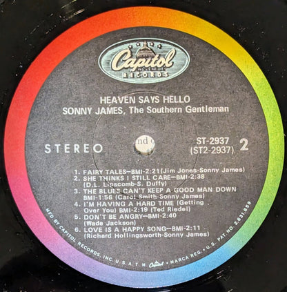 Sonny James And The Southern Gentlemen : Heaven Says Hello (LP, Album, Jac)
