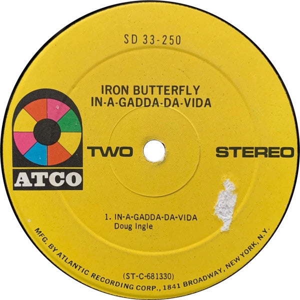 Iron Butterfly : In-A-Gadda-Da-Vida (LP, Album, RP, Pit)