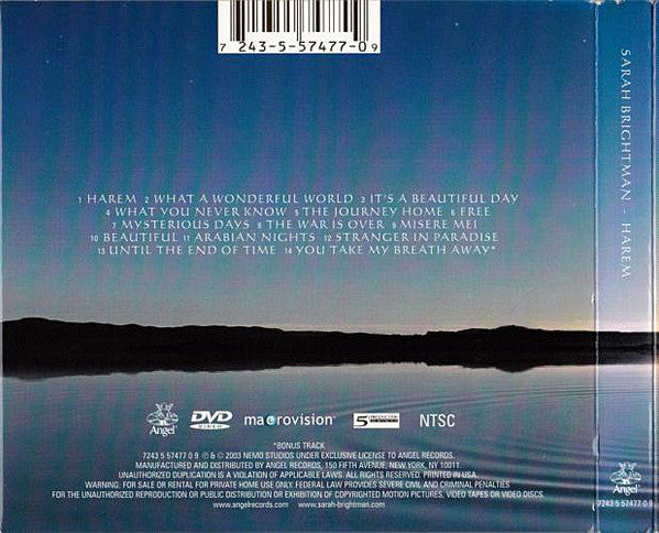 Sarah Brightman : Harem (CD, Album + DVD, NTSC + Ltd)