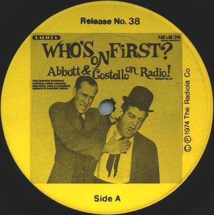 Abbott & Costello : Who's On First? (LP, Comp, Yel)