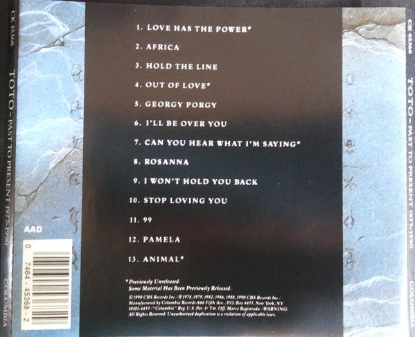 Toto : Past To Present 1977-1990 (CD, Comp, RE, SDM)