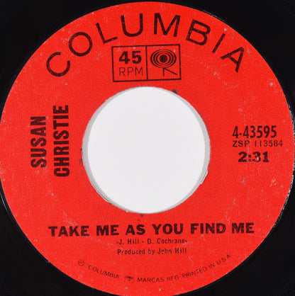 Susan Christie : I Love Onions / Take Me As You Find Me (7", San)