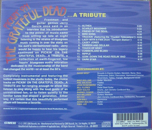 David West (3) & The Dead Strings : Pickin' On The Grateful Dead... A Tribute (CD, Album, Club)