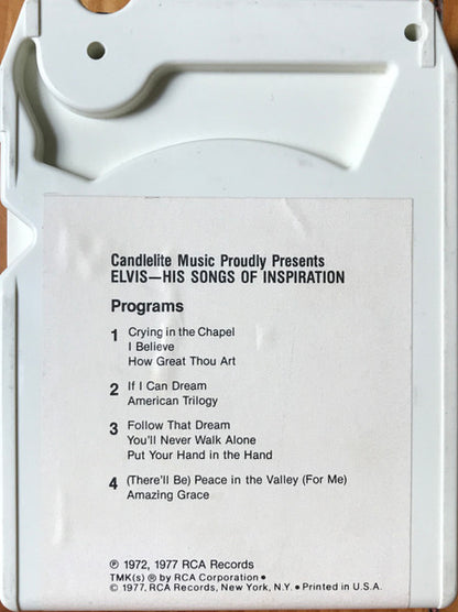 Elvis Presley : Elvis ― His Songs Of Inspiration (8-Trk, Comp)