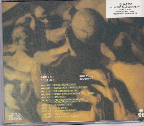 R.E.M. : Document (CD, Album, Club, BMG)