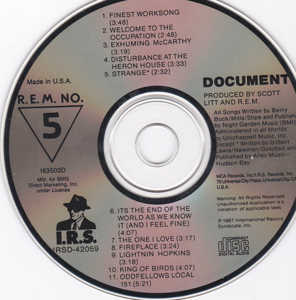 R.E.M. : Document (CD, Album, Club, BMG)