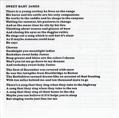 James Taylor (2) : Sweet Baby James (CD, Album, Club, RE, BMG)