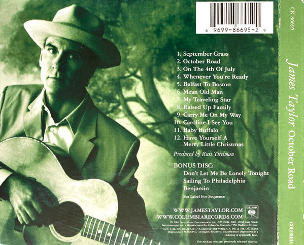James Taylor (2) : October Road (2xCD, Album, Ltd, Dig)