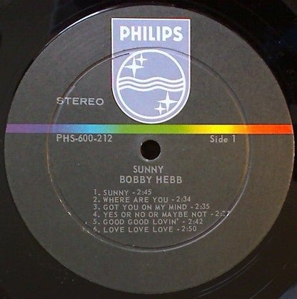 Bobby Hebb : Sunny By Bobby Hebb (LP, Album)