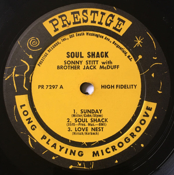 Sonny Stitt With Jack McDuff* : Soul Shack (LP, Album, Mono)