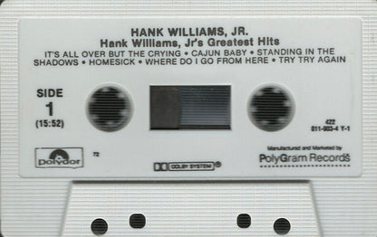 Hank Williams Jr* : Hank Williams Jr Greatest Hits (Cass, Comp, Dol)
