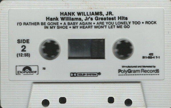 Hank Williams Jr* : Hank Williams Jr Greatest Hits (Cass, Comp, Dol)