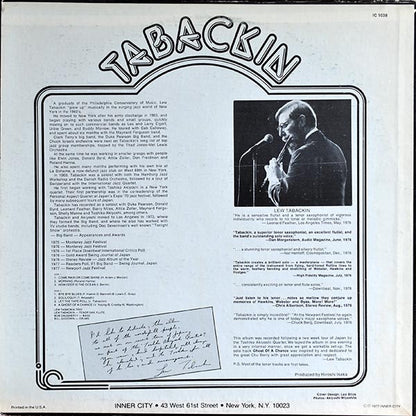 Lew Tabackin : Tabackin (LP, Album, RE)