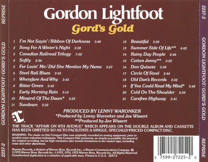 Gordon Lightfoot : Gord's Gold (CD, Comp)