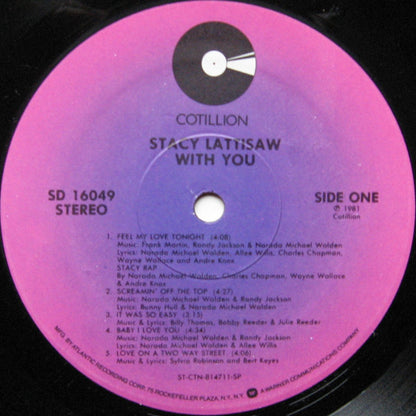 Stacy Lattisaw : With You (LP, Album, SP )