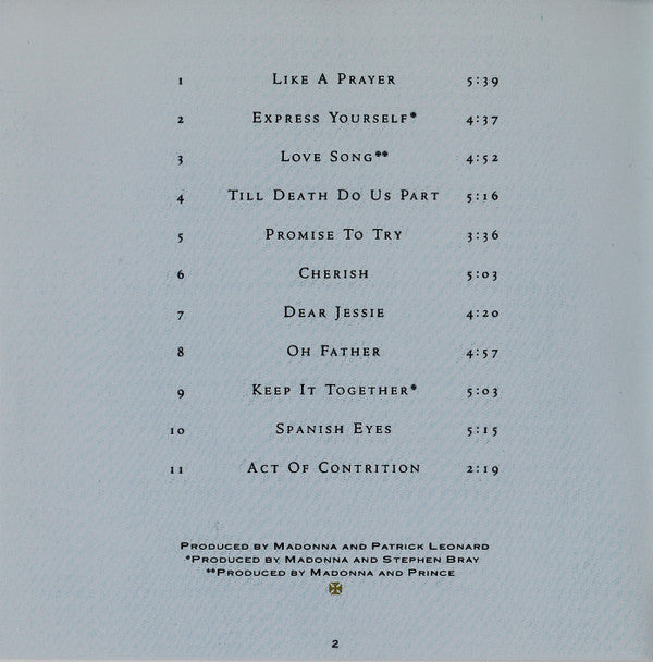 Madonna : Like A Prayer (CD, Album)
