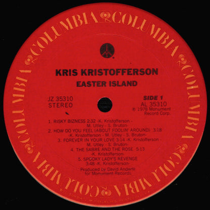 Kris Kristofferson : Easter Island (LP, Album, San)