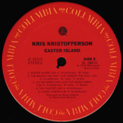 Kris Kristofferson : Easter Island (LP, Album, San)