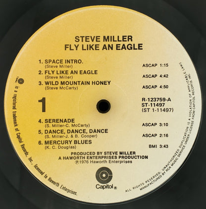 Steve Miller Band : Fly Like An Eagle (LP, Album, Club, Ind)