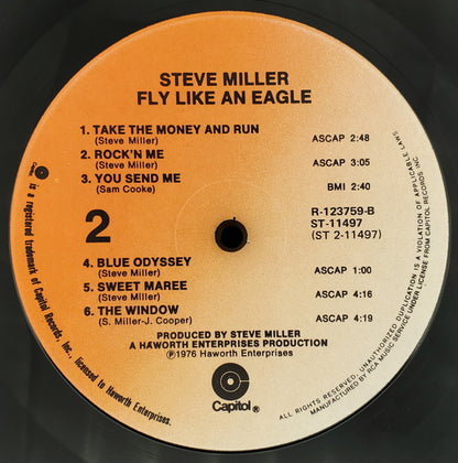 Steve Miller Band : Fly Like An Eagle (LP, Album, Club, Ind)