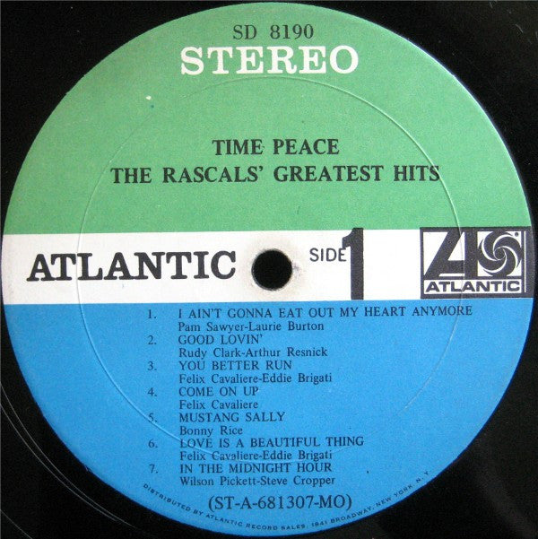 The Rascals : Time Peace: The Rascals' Greatest Hits (LP, Comp, MO )
