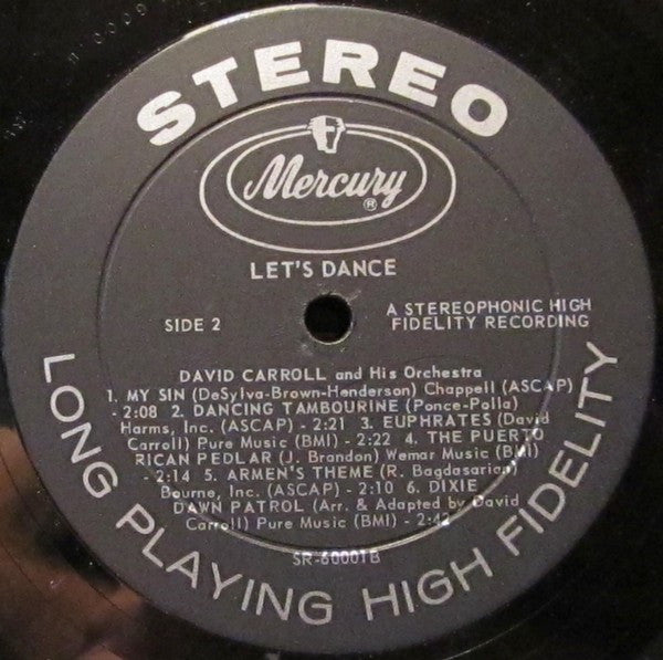 David Carroll & His Orchestra : Let's Dance (LP, Album)