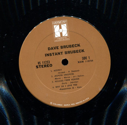 Dave Brubeck : Instant Brubeck (LP, Album, RE)