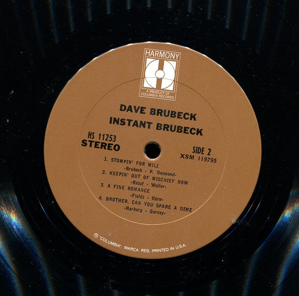 Dave Brubeck : Instant Brubeck (LP, Album, RE)