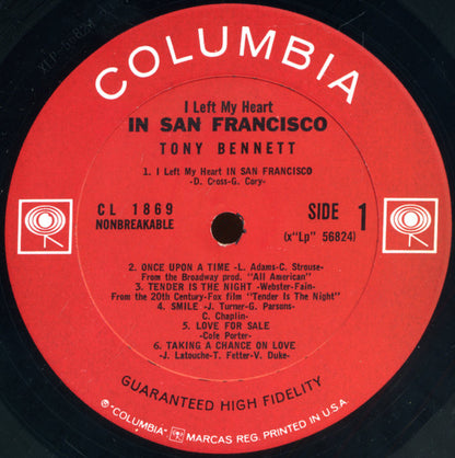 Tony Bennett : I Left My Heart In San Francisco (LP, Album, Mono, 2-E)